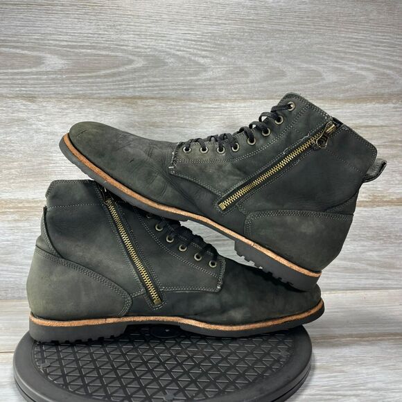 Timberland men's district Back Leather Zip Up Ankle Boots Size 12 - Picture 9 of 12